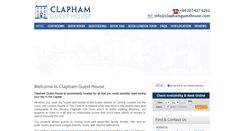 Desktop Screenshot of claphamguesthouse.com